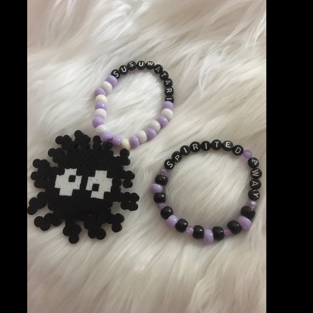 ✨🔮🖤Susuwatari Perler Bracelet Set 🖤🔮✨
